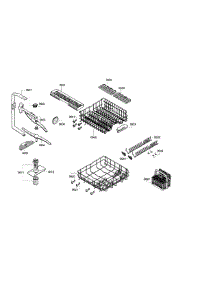 Rack parts for Bosch Dishwasher SGE63E06UC/74 from AppliancePartsPros.com