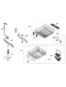 Baskets parts for Bosch Dishwasher SHE33M05UC/53 from AppliancePartsPros.com