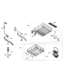 Baskets parts for Bosch Dishwasher SHE33M02UC/43 from AppliancePartsPros.com