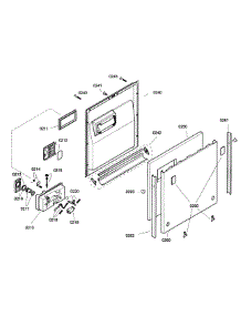 Door parts for Bosch Dishwasher SGV45E03UC/01 from AppliancePartsPros.com