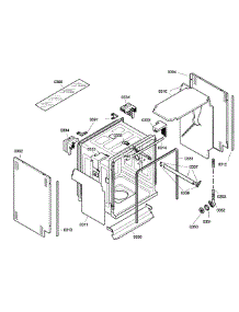 Cabinet parts for Bosch Dishwasher SGV45E03UC/01 from AppliancePartsPros.com