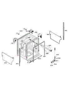 Cabinet parts for Bosch Dishwasher SHE33M02UC/50 from AppliancePartsPros.com