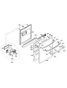 Door Assembly parts for Bosch Dishwasher SHX99A15UC/19 from AppliancePartsPros.com