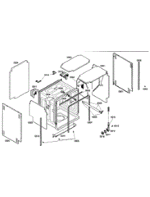 Cabinet Parts parts for Bosch Dishwasher SHV99A13UC/19 from AppliancePartsPros.com