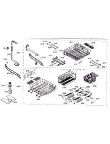 Basket Assembly parts for Bosch Dishwasher SHV99A13UC/19 from AppliancePartsPros.com