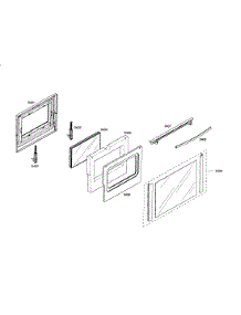 Door parts for Bosch Range HEI7152U/01 from AppliancePartsPros.com