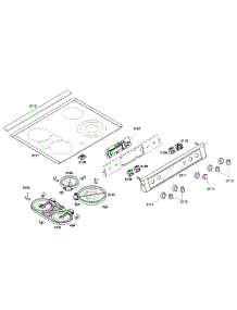 Cooktop & Control Panel parts for Bosch Range HEI7052U/03 from AppliancePartsPros.com