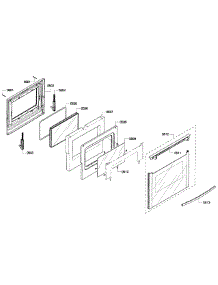 Door parts for Bosch Range HEI7052U/04 from AppliancePartsPros.com