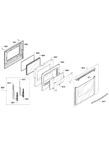 Door parts for Bosch Range HEI7052U/05 from AppliancePartsPros.com