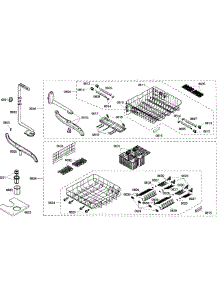 Racks parts for Bosch Dishwasher SHX57C05UC/43 from AppliancePartsPros.com