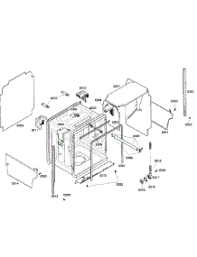 Cabinet parts for Bosch Dishwasher SHX57C05UC/48 from AppliancePartsPros.com