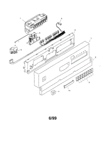 Fascia Panel parts for Bosch Dishwasher SHI6805 from AppliancePartsPros.com