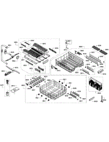 Racks Section parts for Bosch Dishwasher SHE7PT52UC/07 from AppliancePartsPros.com