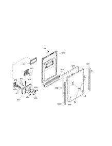Door parts for Bosch Dishwasher SRV53C03UC/30 from AppliancePartsPros.com
