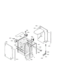 Cabinet parts for Bosch Dishwasher SRV53C03UC/30 from AppliancePartsPros.com