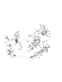 Sump  /  Motor parts for Bosch Dishwasher SRV53C03UC/30 from AppliancePartsPros.com