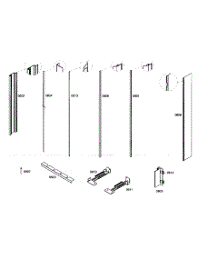 Molding parts for Bosch Freezer B24ID80NRP/01 from AppliancePartsPros.com