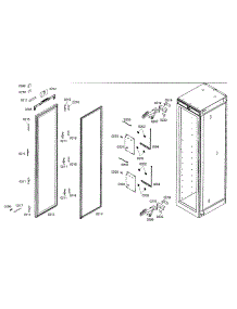 Door Assembly parts for Bosch Freezer B18IW50NSP/06 from AppliancePartsPros.com