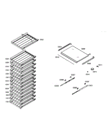 Shelf Assembly parts for Bosch Freezer B18IW50NSP/06 from AppliancePartsPros.com