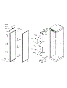 Door Assembly parts for Bosch Freezer B24IW50NSP/05 from AppliancePartsPros.com