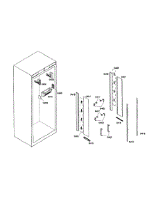 Shelf Assembly 2 parts for Bosch Freezer B30IR70NSP/07 from AppliancePartsPros.com
