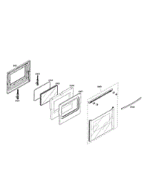 Door parts for Bosch Range HDI7052U/01 from AppliancePartsPros.com