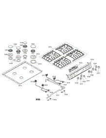 Cooktop parts for Bosch Range HDI7282U/01 from AppliancePartsPros.com