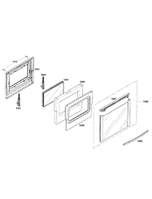 Door Assembly parts for Bosch Range HEI7052U/02 from AppliancePartsPros.com