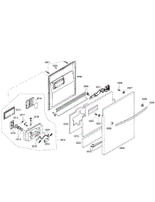 Door parts for Bosch Dishwasher SHX57C05UC/38 from AppliancePartsPros.com