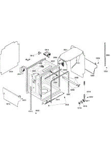 Cabinet parts for Bosch Dishwasher SHX57C05UC/38 from AppliancePartsPros.com