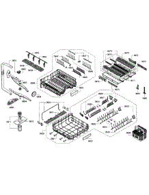 Racks Section parts for Bosch Dishwasher SHE9PT55UC/A5 from AppliancePartsPros.com