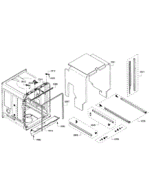 Cabinet Section parts for Bosch Dishwasher SHP65TL6UC/01 from AppliancePartsPros.com