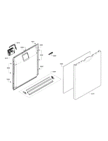 Door Assembly parts for Bosch Dishwasher SHE3AR55UC/14 from AppliancePartsPros.com