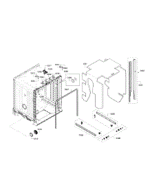Frame & Cavity parts for Bosch Dishwasher SHE3AR55UC/14 from AppliancePartsPros.com
