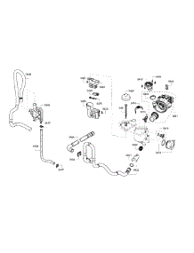 Pump & Pipe Assembly parts for Bosch Dishwasher SHE3AR55UC/14 from AppliancePartsPros.com