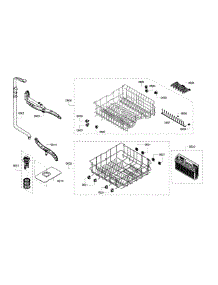 Rack parts for Bosch Dishwasher SHE3AR55UC/14 from AppliancePartsPros.com