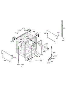 Cabinet parts for Bosch Dishwasher SHE33M02UC/48 from AppliancePartsPros.com