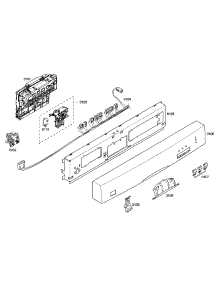 Front Panel parts for Bosch Dishwasher SHE33M02UC/47 from AppliancePartsPros.com
