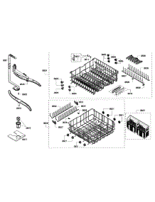 Racks Assembly parts for Bosch Dishwasher SHX45P02UC/53 from AppliancePartsPros.com