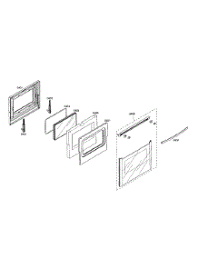 Door parts for Bosch Range HDI7152U/01 from AppliancePartsPros.com