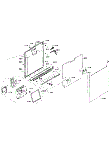 Door Section parts for Bosch Dishwasher SHE68T56UC/07 from AppliancePartsPros.com