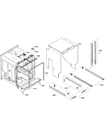 Cabinet Section parts for Bosch Dishwasher SHE68T56UC/07 from AppliancePartsPros.com
