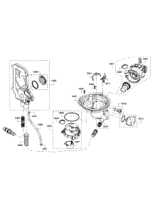 Pump Section parts for Bosch Dishwasher SHE68T56UC/07 from AppliancePartsPros.com