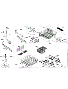 Racks parts for Bosch Dishwasher SHX57C05UC/47 from AppliancePartsPros.com