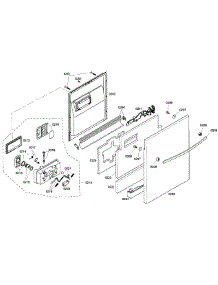 Door Section parts for Bosch Dishwasher SHX55M05UC/50 from AppliancePartsPros.com