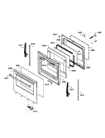Door Assembly parts for Bosch Range HES5053U/05 from AppliancePartsPros.com
