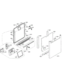 Door Section parts for Bosch Dishwasher SHE7PT56UC/07 from AppliancePartsPros.com