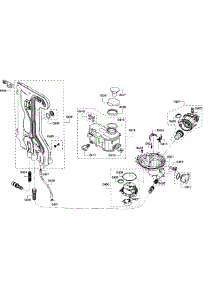 Pump Section parts for Bosch Dishwasher SHE7PT56UC/07 from AppliancePartsPros.com