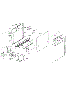 Door Section parts for Bosch Dishwasher SHP65TL6UC/07 from AppliancePartsPros.com