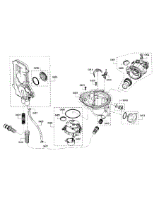 Pump Section parts for Bosch Dishwasher SHP65TL6UC/07 from AppliancePartsPros.com